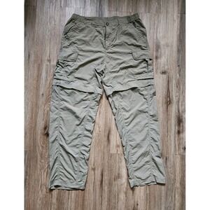 Columbia Titanium Convertible Pants Mens Large Neutral Green Packable Outdoor 32